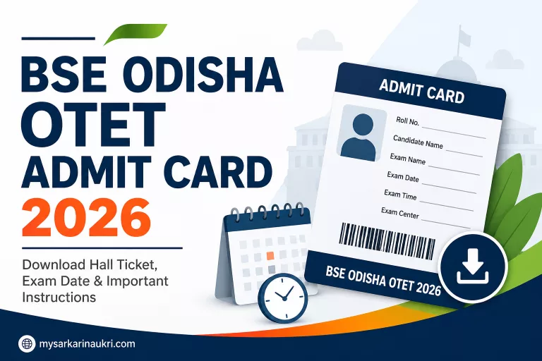 BSE Odisha OTET Admit Card 2026