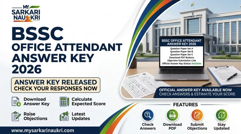 BSSC Office Attendant Answer Key 2026
