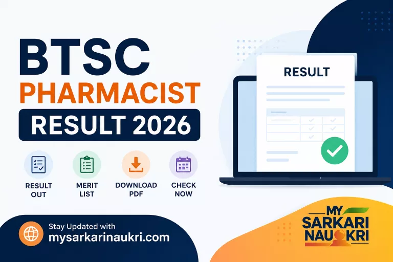 BTSC Pharmacist Result 2026