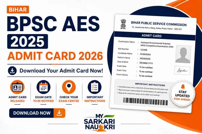 Bihar BPSC AES 2025 Admit Card 2026