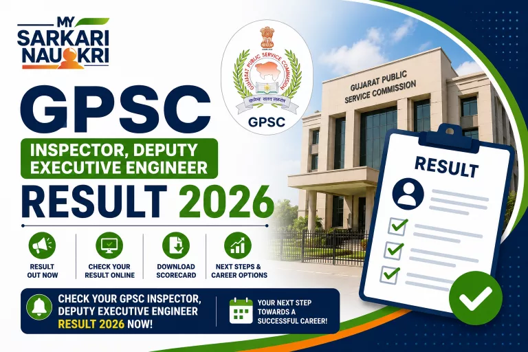 GPSC Inspector & Deputy Executive Engineer Result 2026