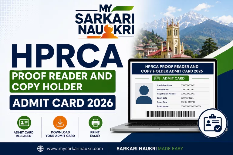 HPRCA Proof Reader and Copy Holder Admit Card 2026