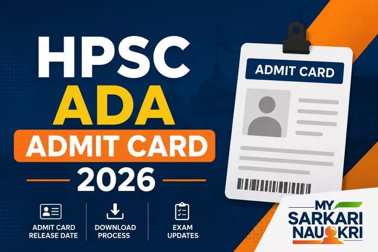 HPSC ADA Admit Card 2026