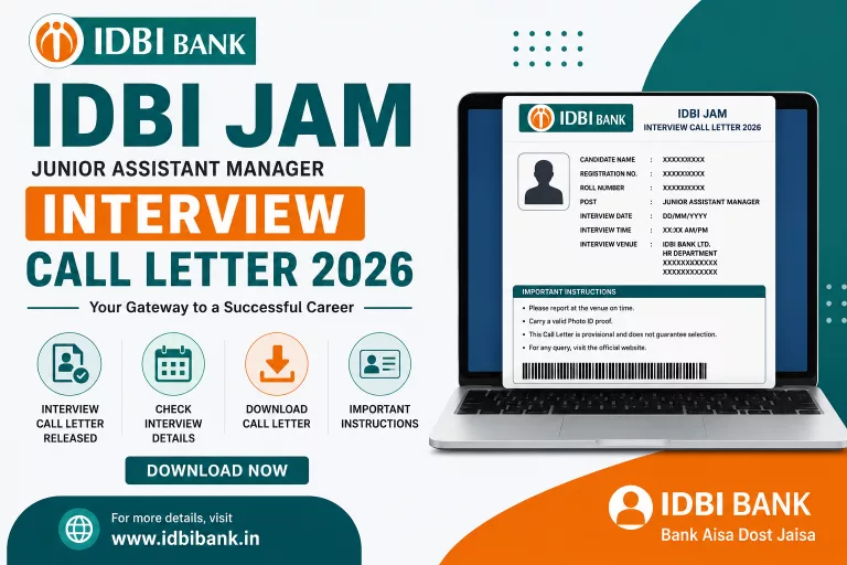IDBI JAM Interview Call Letter 2026