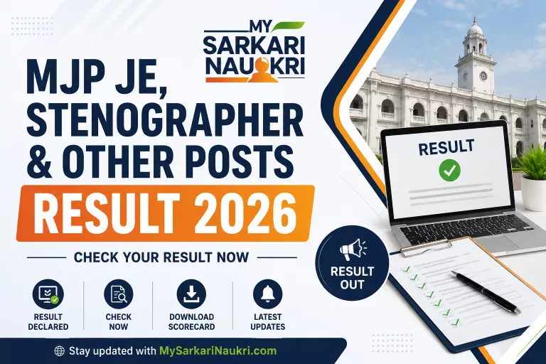 MJP JE, Stenographer & Other Posts Result 2026