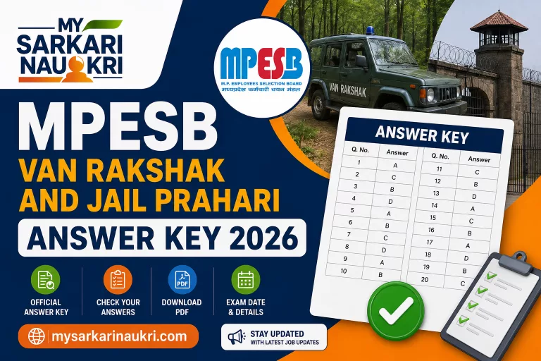 MPESB Van Rakshak Jail Prahari Answer Key 2026