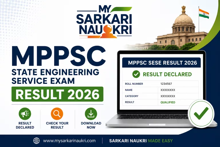 MPPSC State Engineering Service Exam Result 2026
