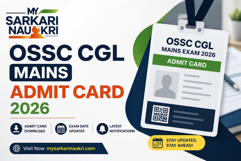 OSSC CGL Mains Admit Card 2026