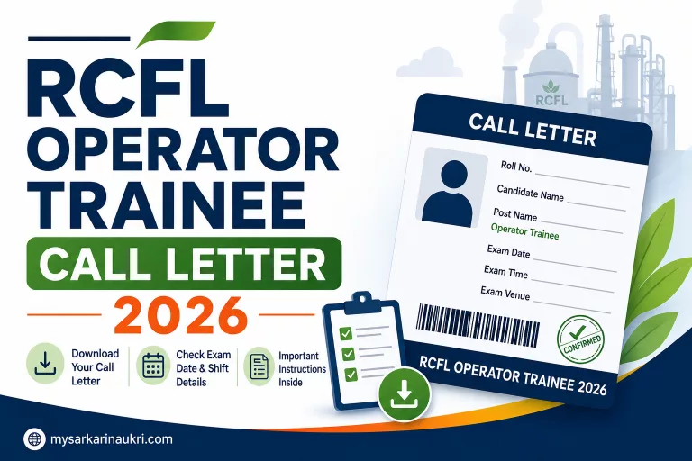 RCFL Operator Trainee Call Letter 2026