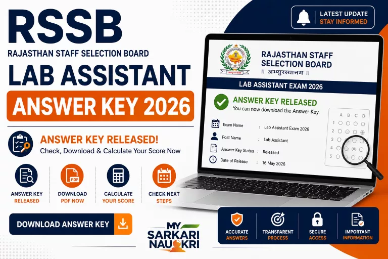 RSSB Lab Assistant Answer Key 2026