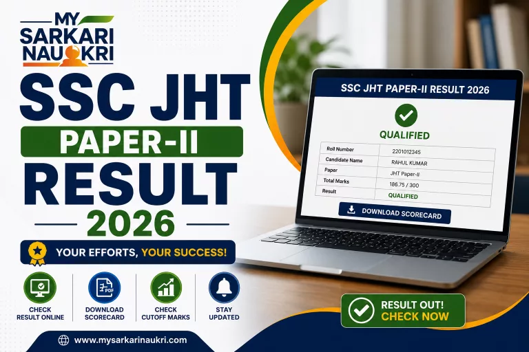 SSC JHT Paper-II Result 2026