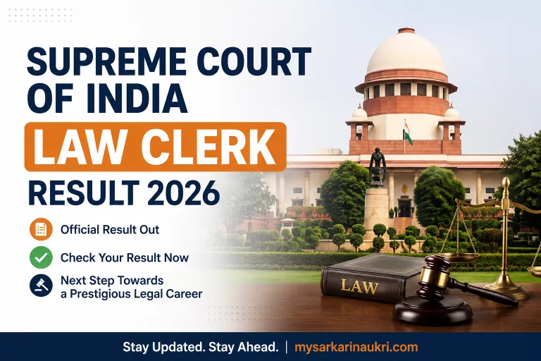Supreme Court of India Law Clerk Result 2026