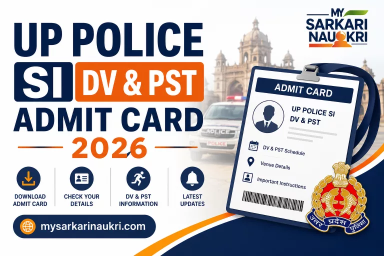 UP Police SI DV & PST Admit Card 2026