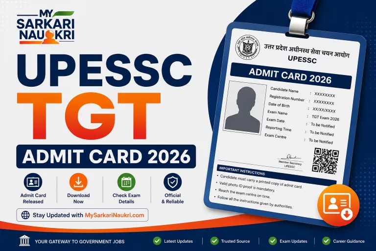 UPESSC TGT Admit Card 2026