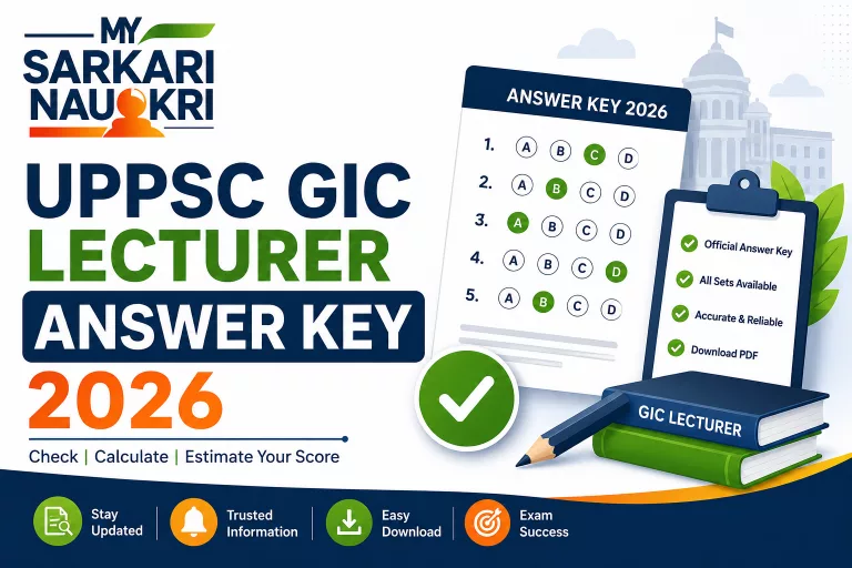UPPSC GIC Lecturer Answer Key 2026