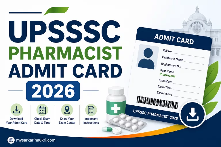 UPSSSC Pharmacist Admit Card 2026