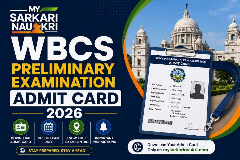WBCS Preliminary Examination Admit Card 2026
