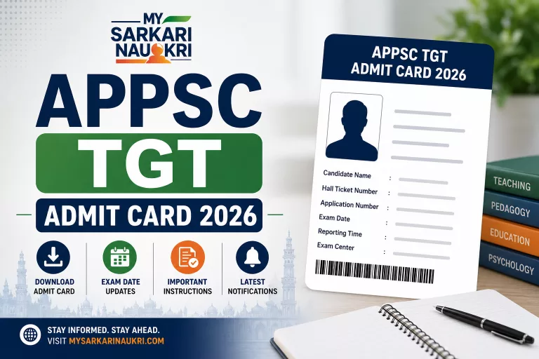 APPSC TGT Admit Card 2026