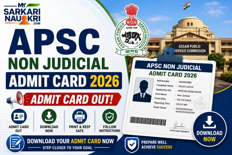 APSC Non Judicial Admit Card 2026