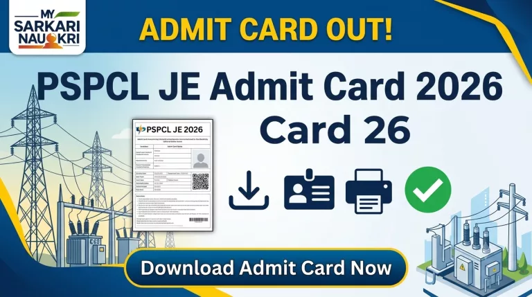 PSPCL JE Admit Card 2026