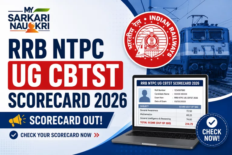 RRB NTPC UG CBTST Scorecard 2026