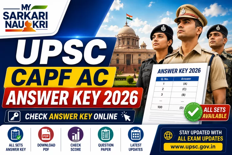 UPSC CAPF AC Answer Key 2026