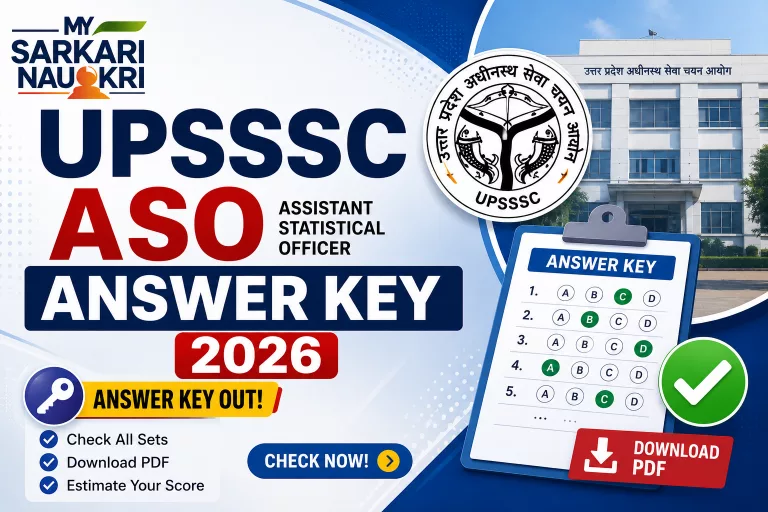 UPSSSC ASO Answer Key 2026