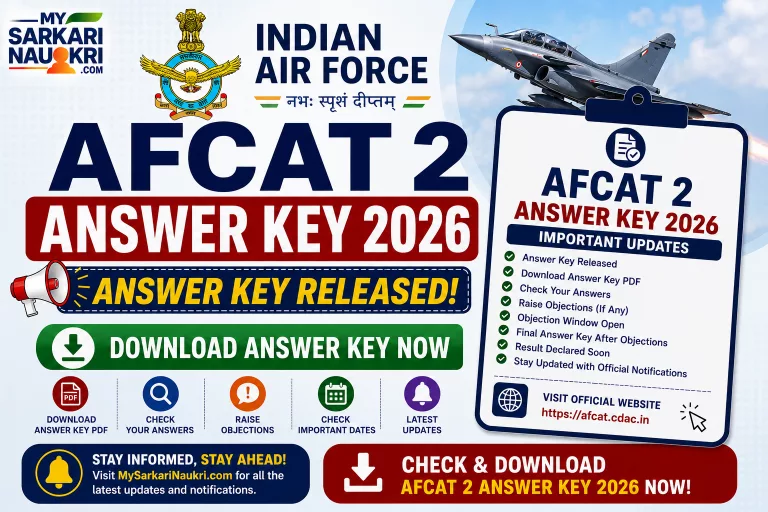 AFCAT 2 Answer Key 2026