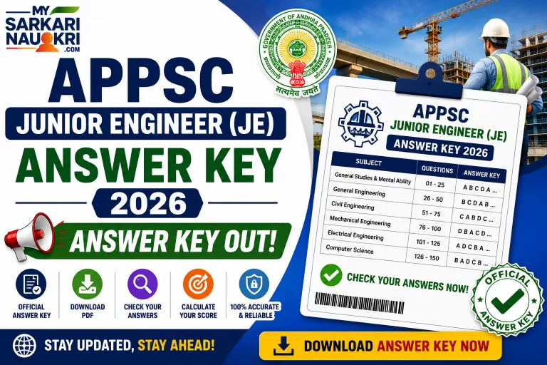 APPSC Junior Engineer (JE) Answer Key 2026