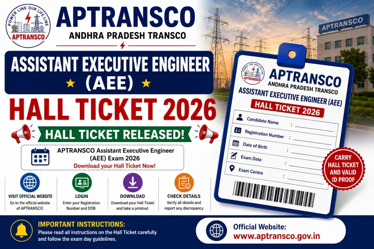 APTRANSCO Assistant Executive Engineer Hall Ticket 2026