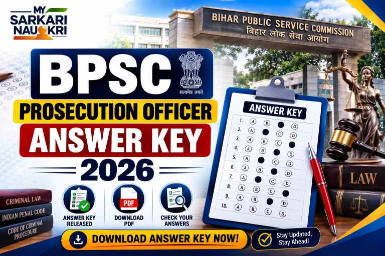 BPSC Prosecution Officer Answer Key 2026