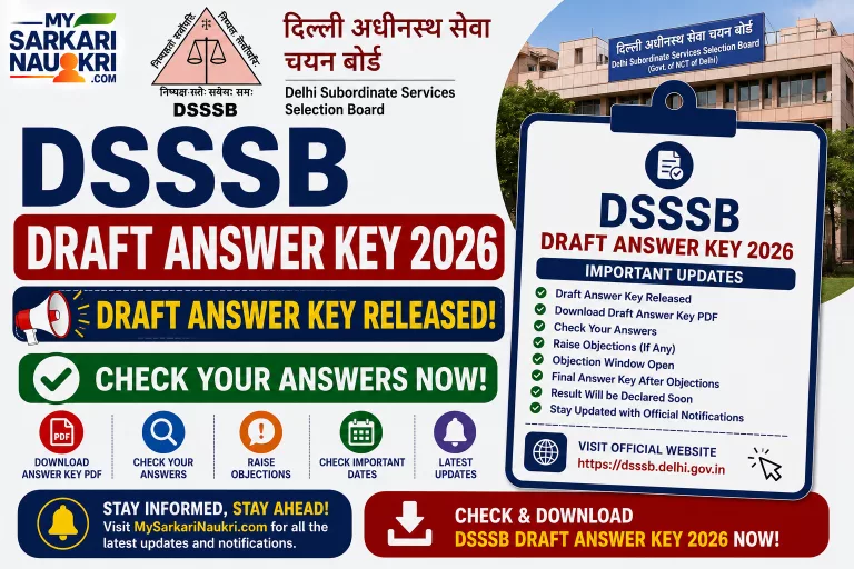 DSSSB Draft Answer Key 2026