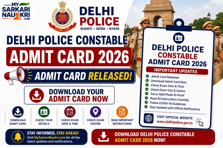 Delhi Police Constable Admit Card 2026