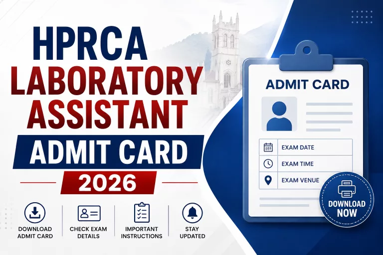 HPRCA Lab Assistant Admit Card 2026