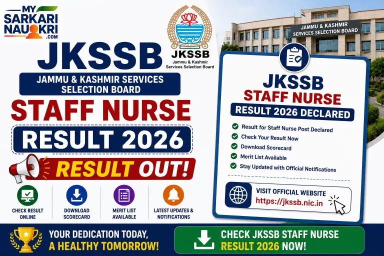 JKSSB Staff Nurse Result 2026