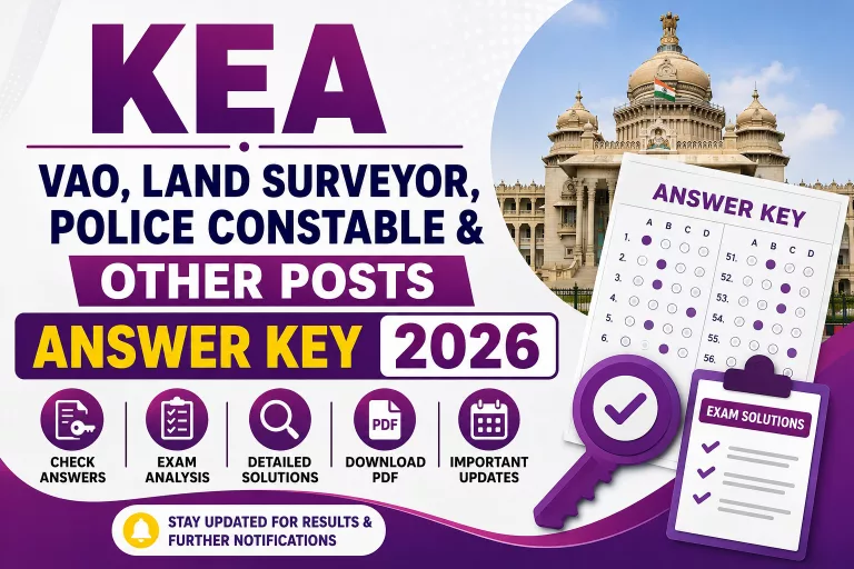 KEA Kannada Language Test Answer Key 2026