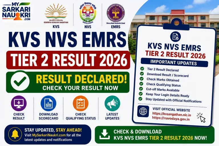 KVS NVS EMRS Tier 2 Result 2026