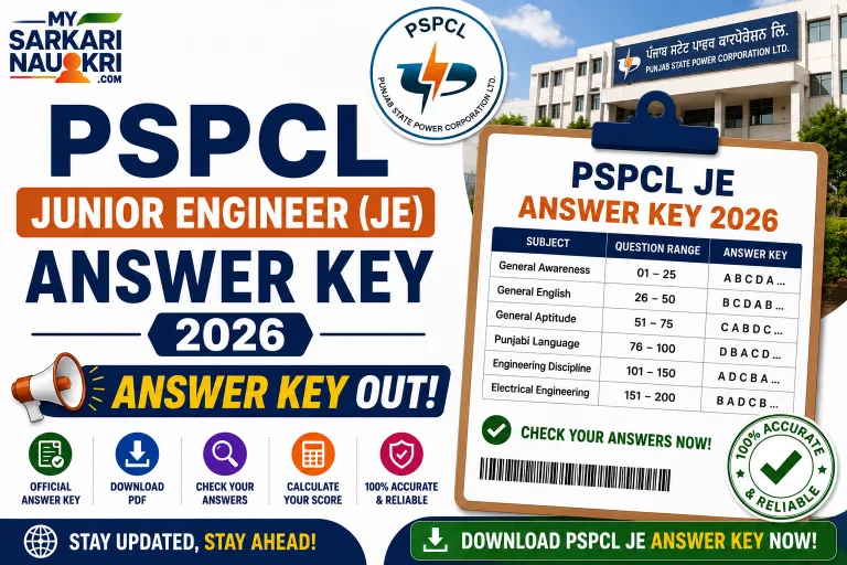PSPCL JE Answer Key 2026