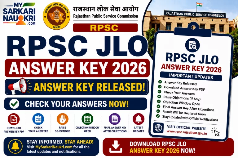 RPSC JLO Answer Key 2026