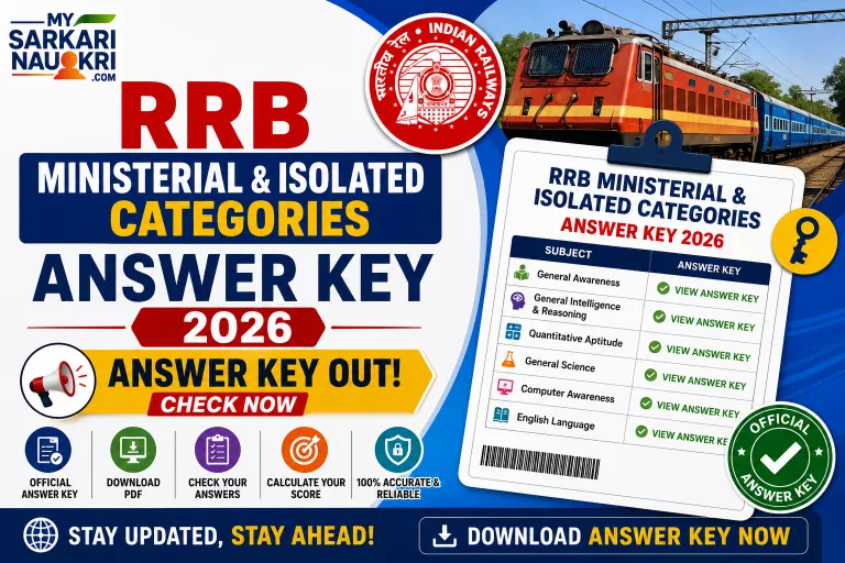 RRB Ministerial & Isolated Categories Answer Key 2026