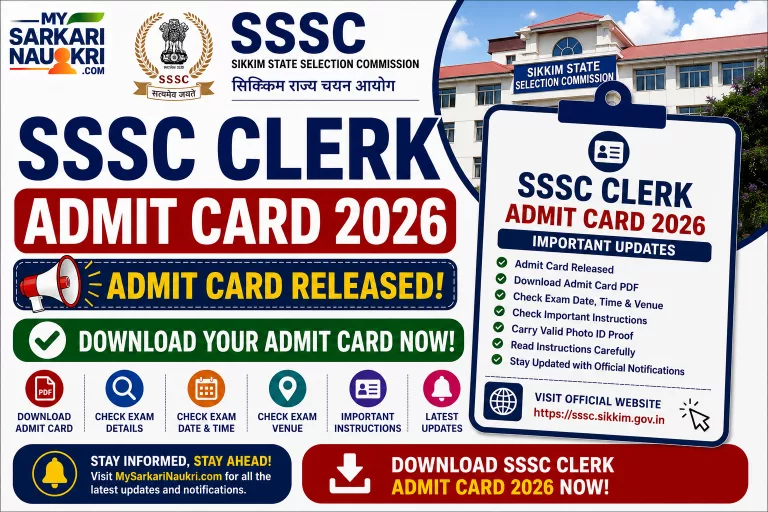 SSSC Clerk Admit Card 2026