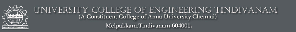University College of Engineering Tindivanam