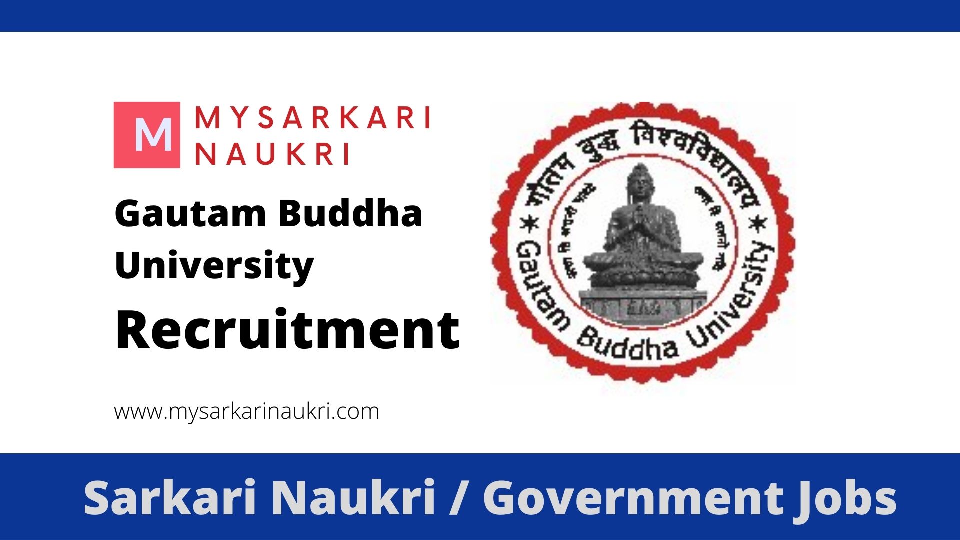 Gautam Buddha University Recruitment 2022 gbu.ac.in GBU Jobs