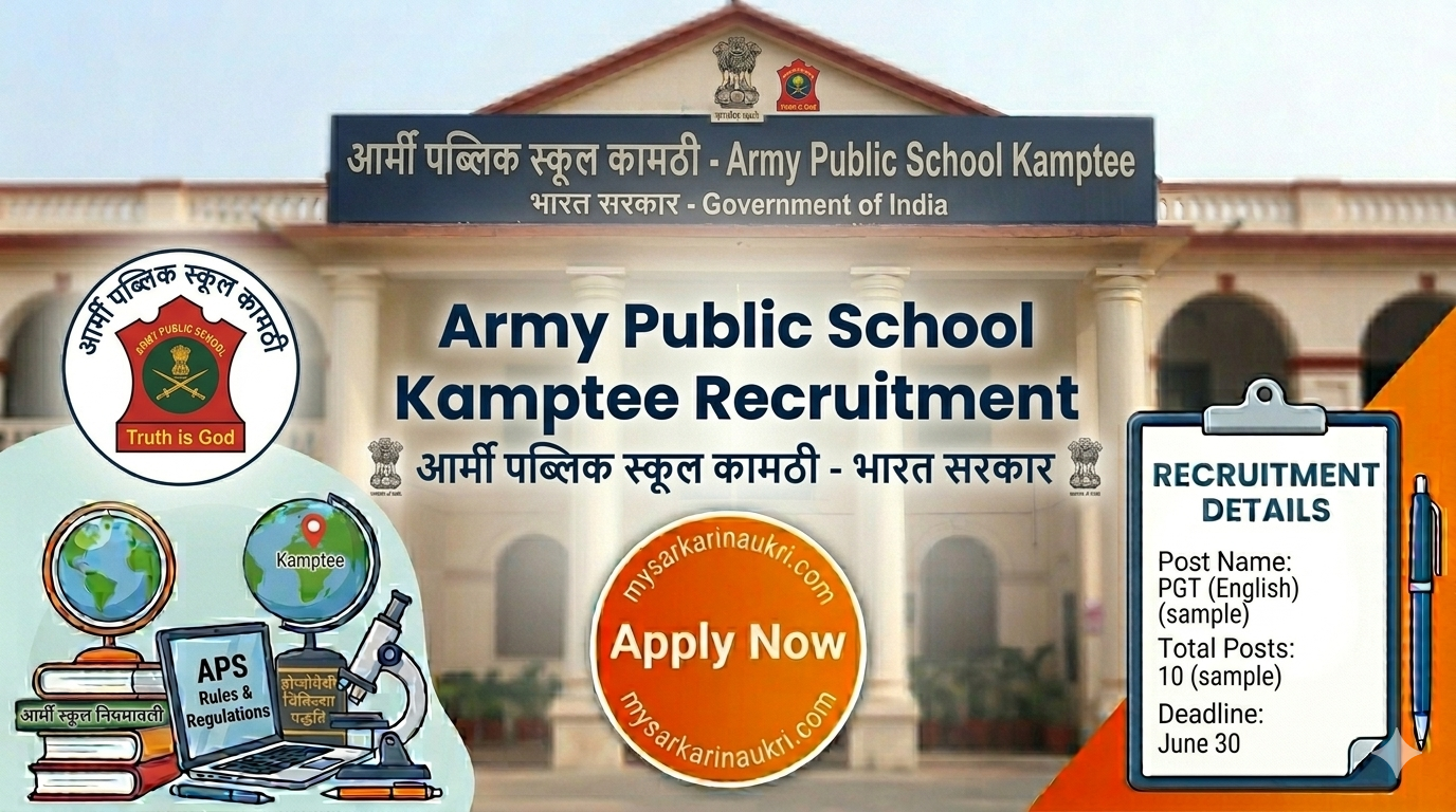 Army Public School (APS) Kamptee Recruitment 2026: Career Guide & Vacancies