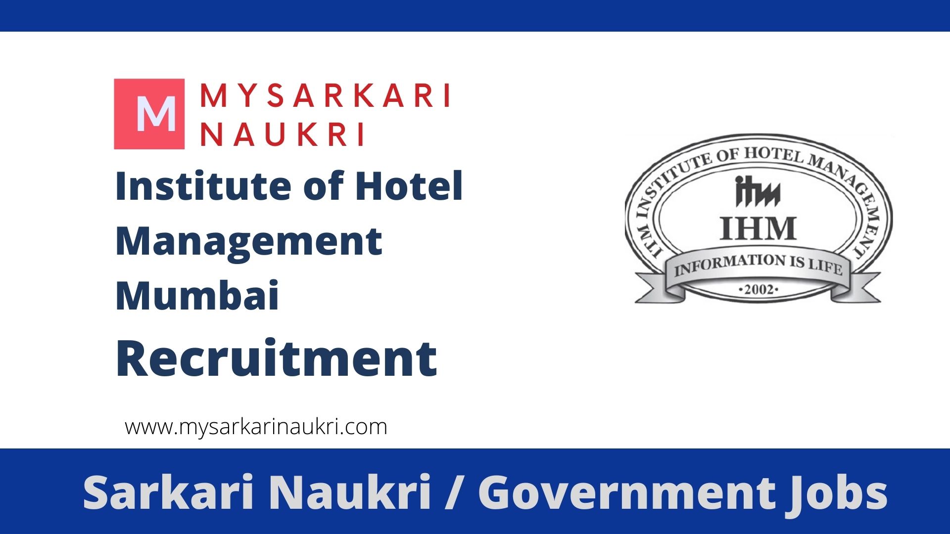 IHM Mumbai Recruitment 2023 ihmctan.edu Jobs