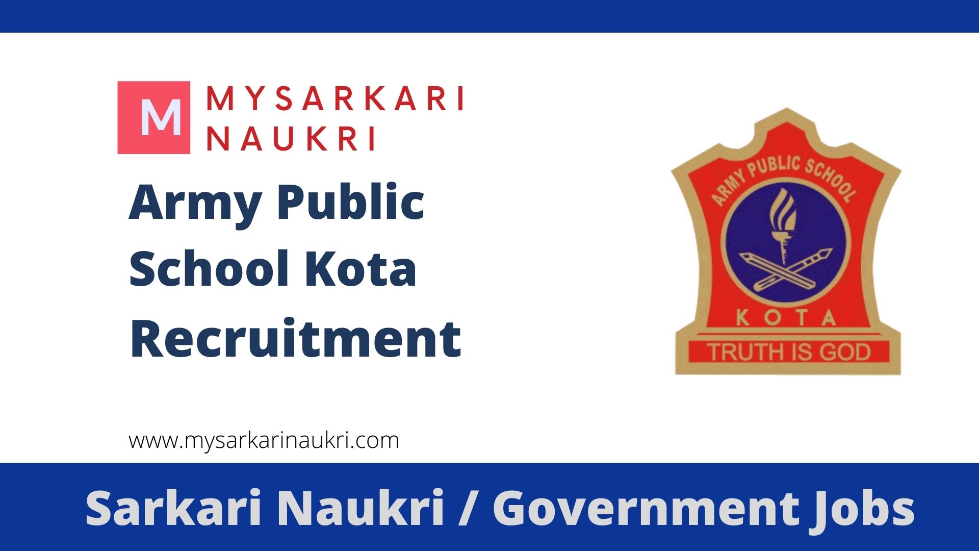Army Public School Kota Recruitment 2022 apskota.in APS Kota Jobs