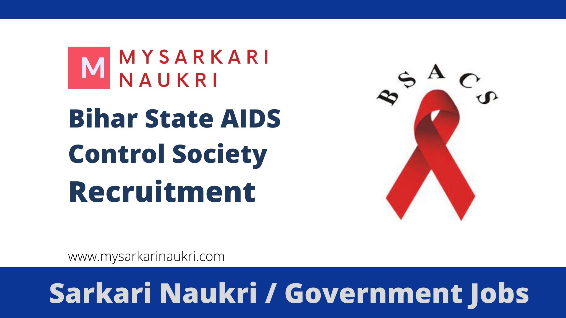 BSACS Recruitment 2022 bsacs.in Bihar State AIDS Control Society Jobs
