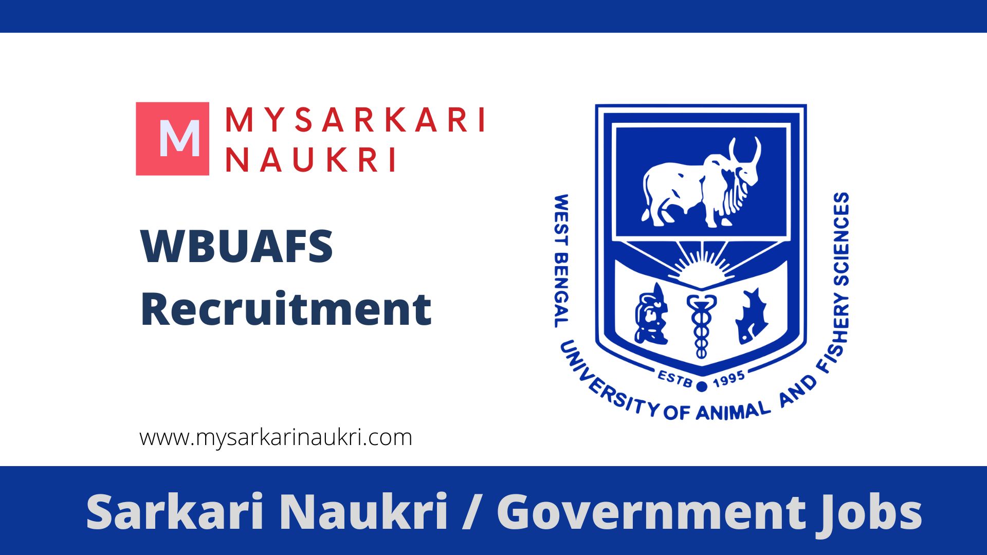 WBUAFS Recruitment 2023  Jobs