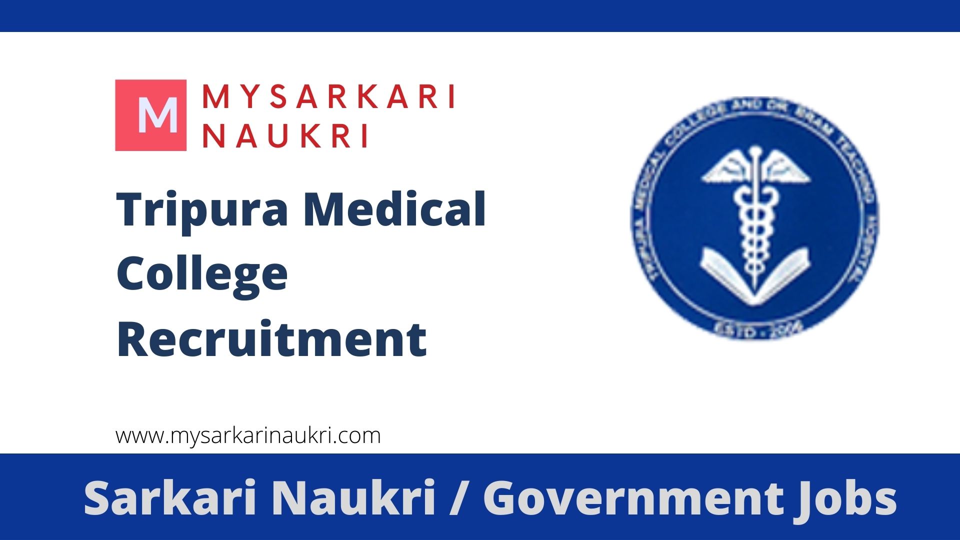 Tripura Medical College Recruitment 2023 tmc.nic.in Jobs